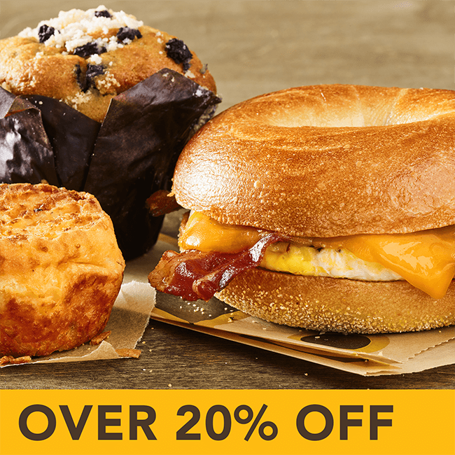 Einstein Bros Bagels Bacon and Cheddar Brunch Web Deal