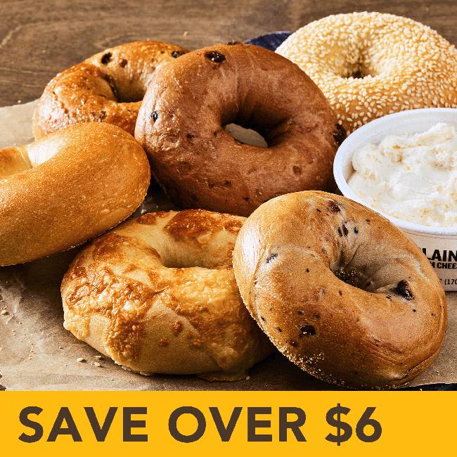 Einstein Bros Bagels Half Dozen with Cream Cheese Web Deam Image