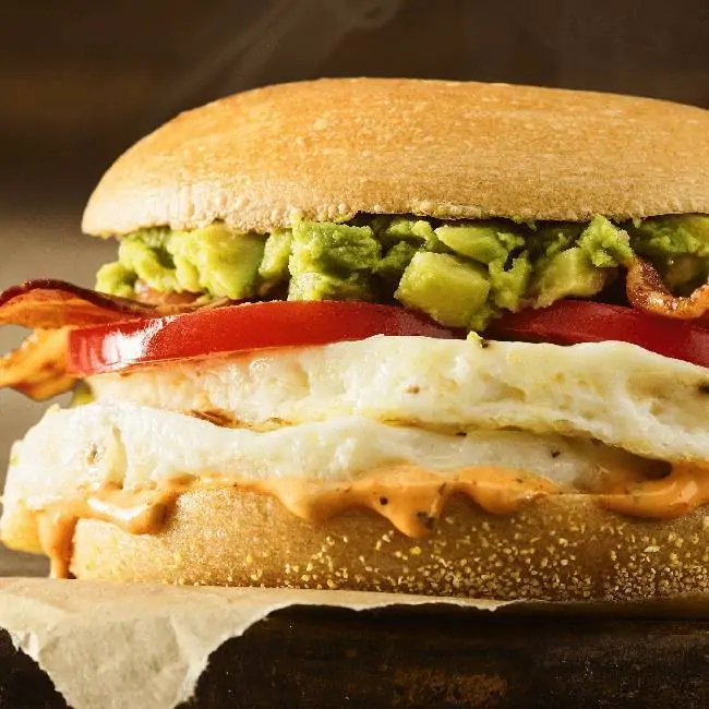 Einstein Bros Signature Egg Bacon Avocado Tomato Egg White