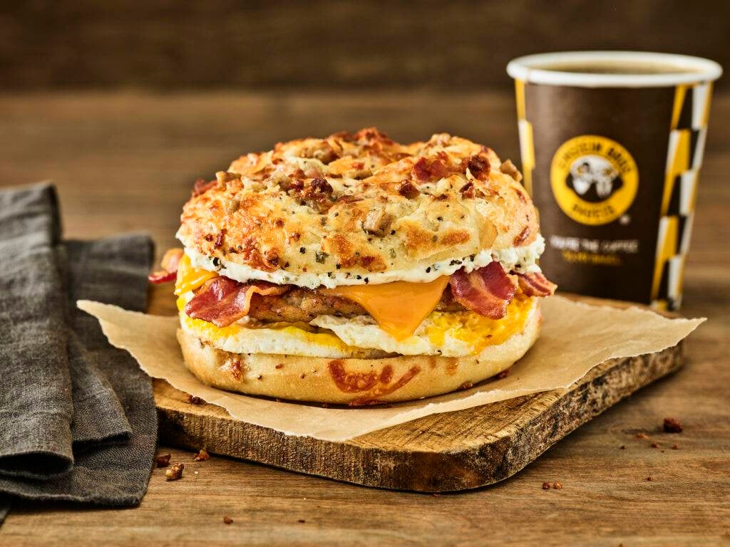 Einstein Bros Bagels Country Bagels & Gravy Egg Sandwich Breakfast Egg Sandwich Limited Time Offer