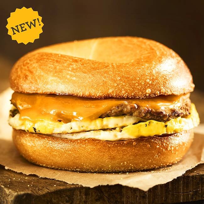 Einstein Bros Pork Sausage Cheddar Limited Offer Deal