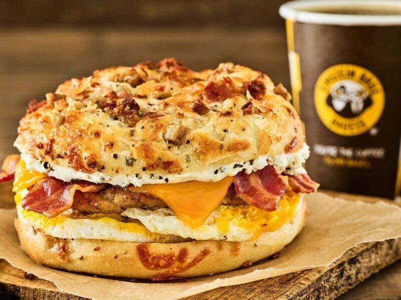 Country Bagels and Gravy Breakfast Egg Sandwich